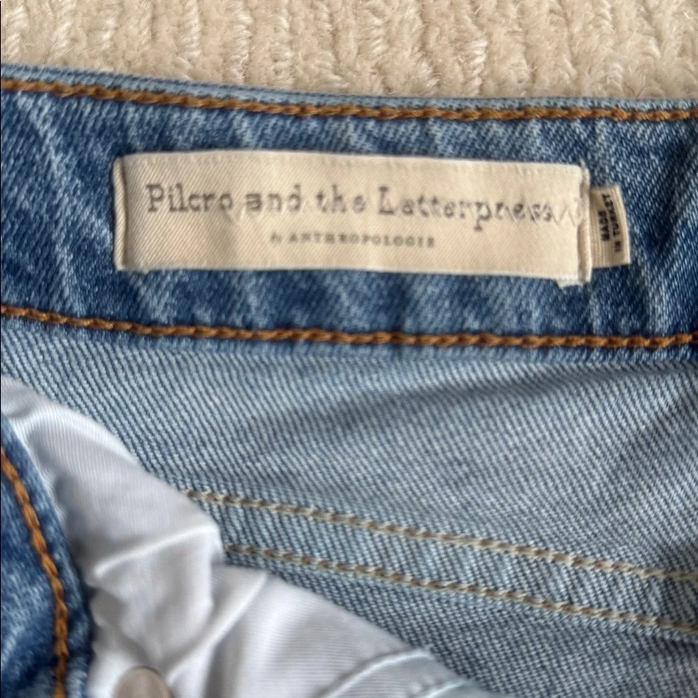 Anthropologie Pilcro and the Letterpress Blue Denim Skirt size 4 - Picture 6 of 7